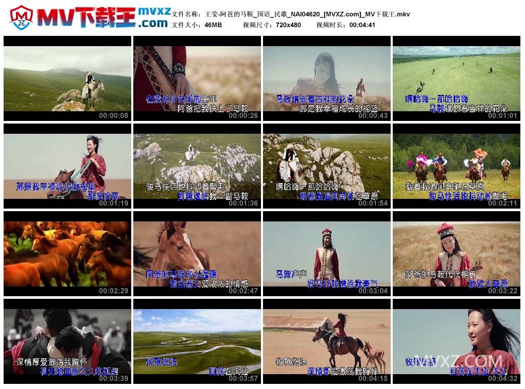 王莹-阿爸的马鞍_国语_民歌_NAI04620